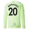 Maglia da Calcio a Maniche Lunghe Manchester City Bernardo 20 Alternativa 2022-23 per Uomo